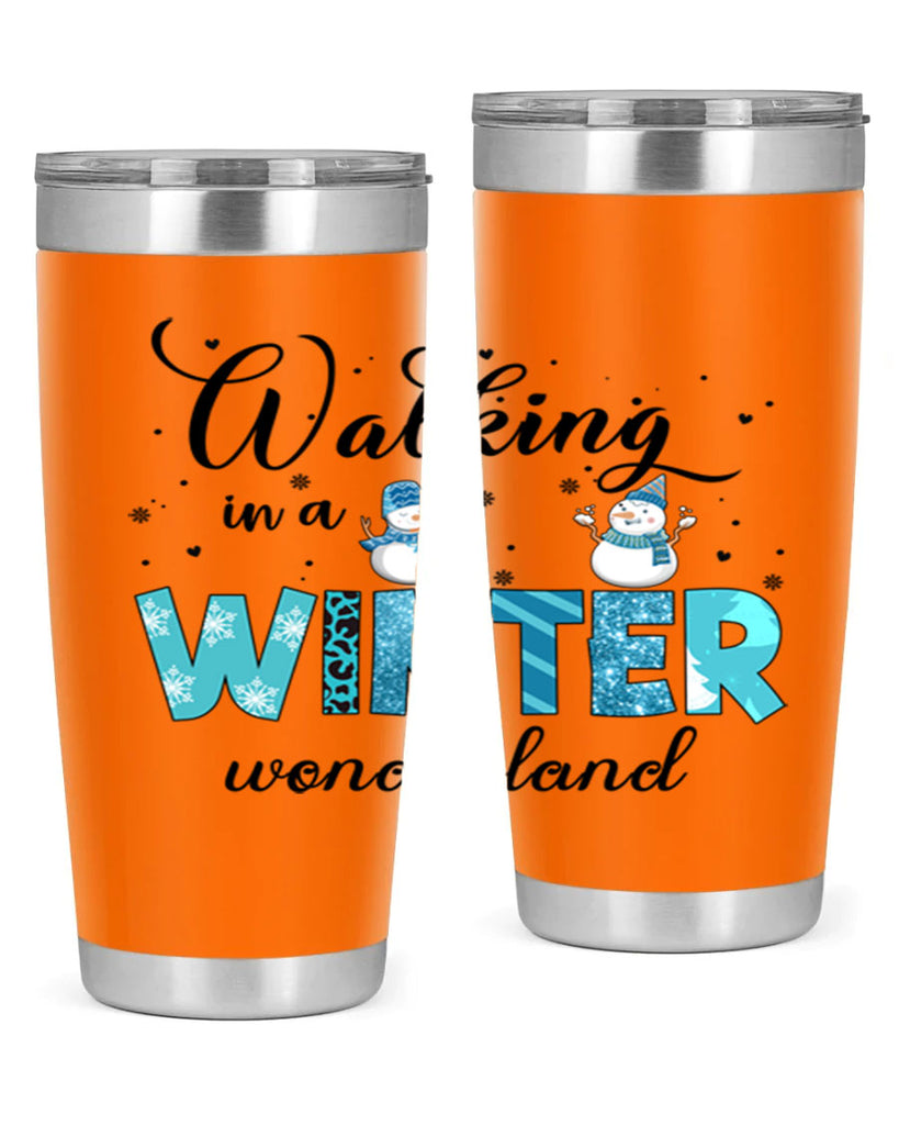 Walking in a winter wonderland 443#- winter- Tumbler