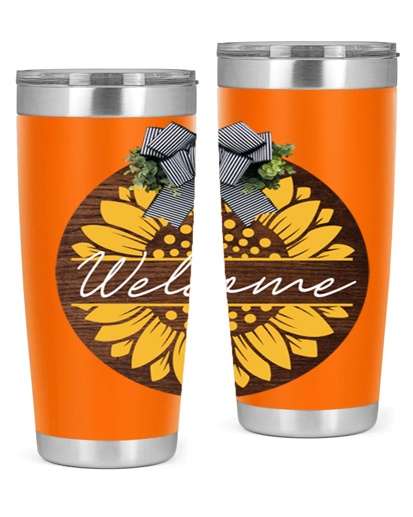 Welcome Sunflower Mockup584#- spring- Tumbler