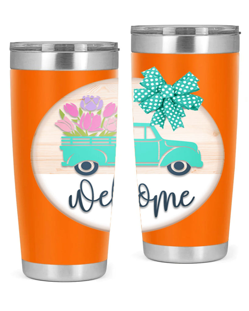 Welcome spring truck Mockup578#- spring- Tumbler