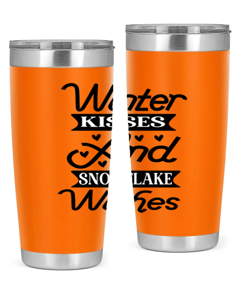 Winter Kisses And Snowflake Wishes 515#- winter- Tumbler
