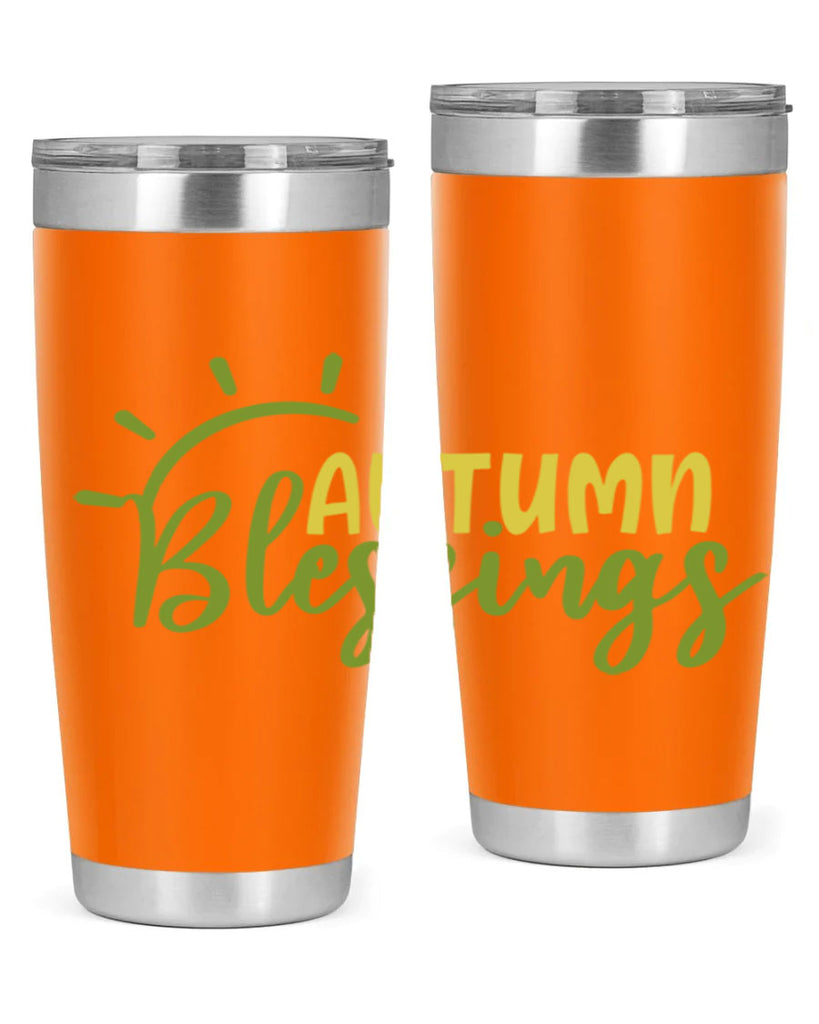 autumn blessings 66#- thanksgiving- Tumbler