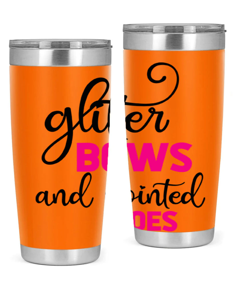 glitter bows and pointed toes 41#- ballet- Tumbler