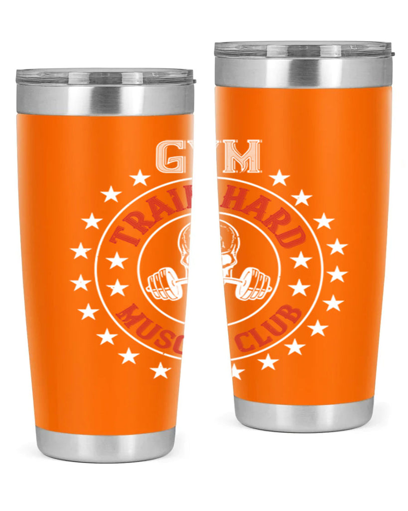 gym train hard mucle club 95#- gym- Tumbler