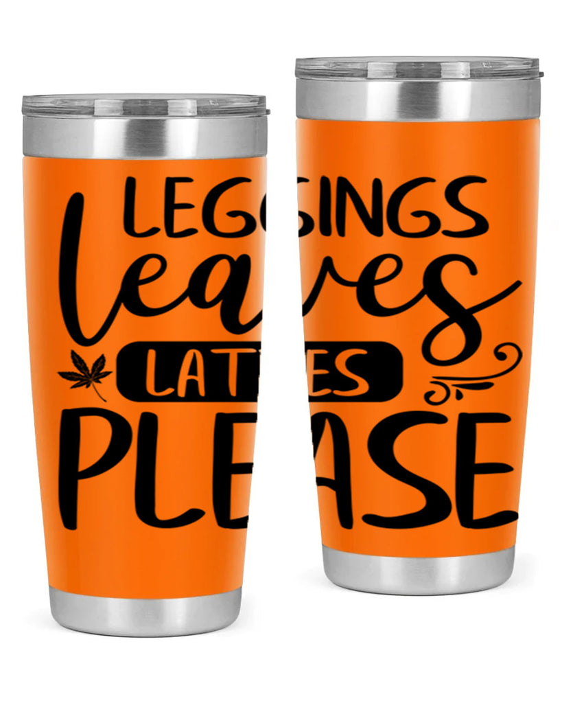 leggings leaves lattes please 396#- fall- Tumbler