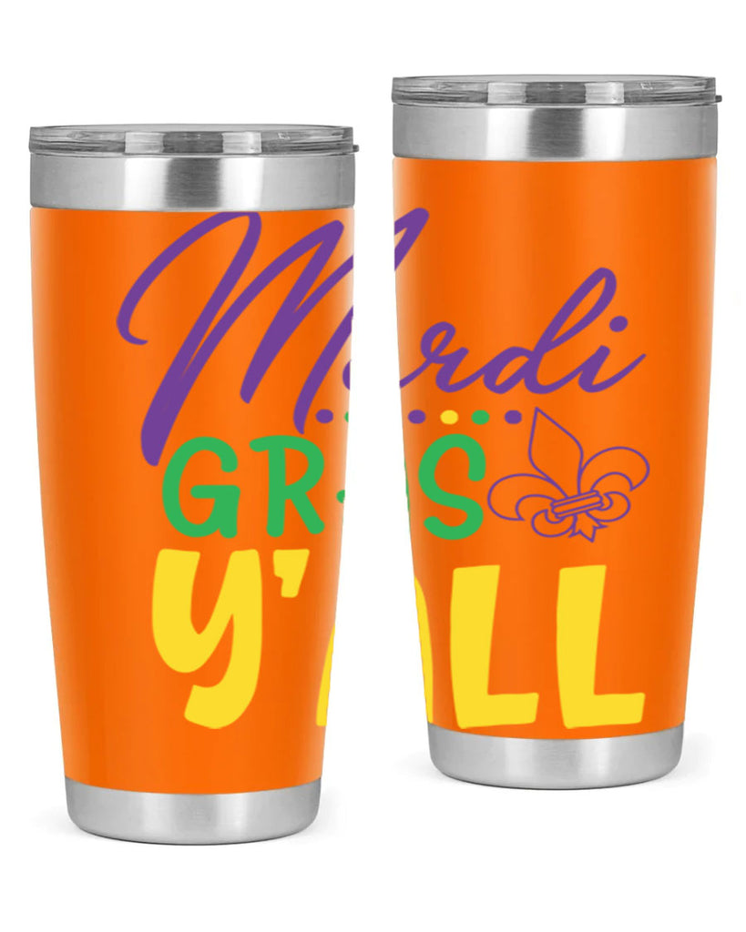 mardi gras yall 77#- mardi gras- Tumbler