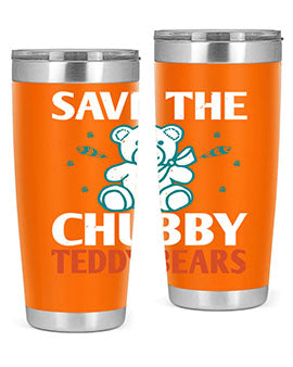 save the chubby teddy bears 28#- Bears- Tumbler