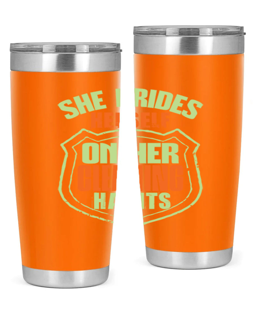 she prides hereself on her cleaning habits Style 15#- cleaner- tumbler
