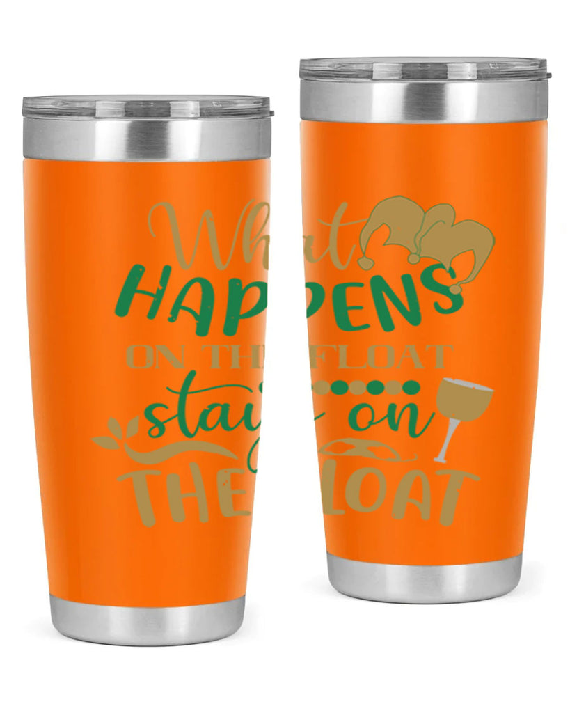 what happens on the float stays on the float 30#- mardi gras- Tumbler