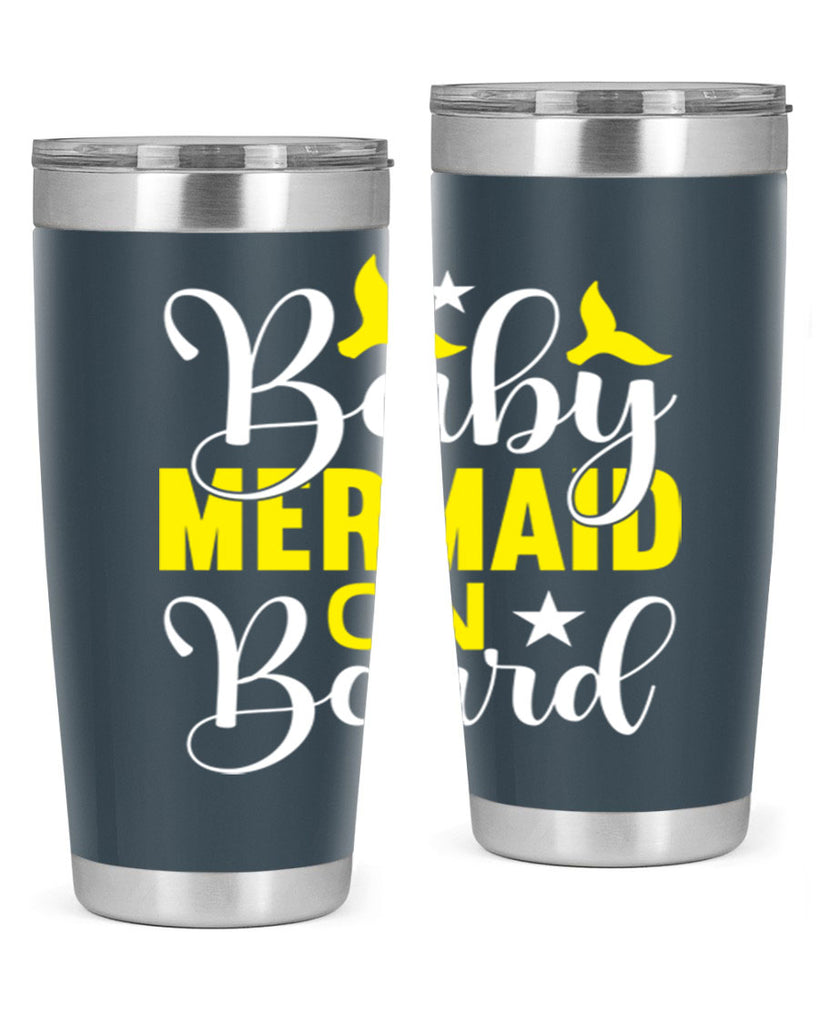 Baby Mermaid on Board 21#- mermaid- Tumbler