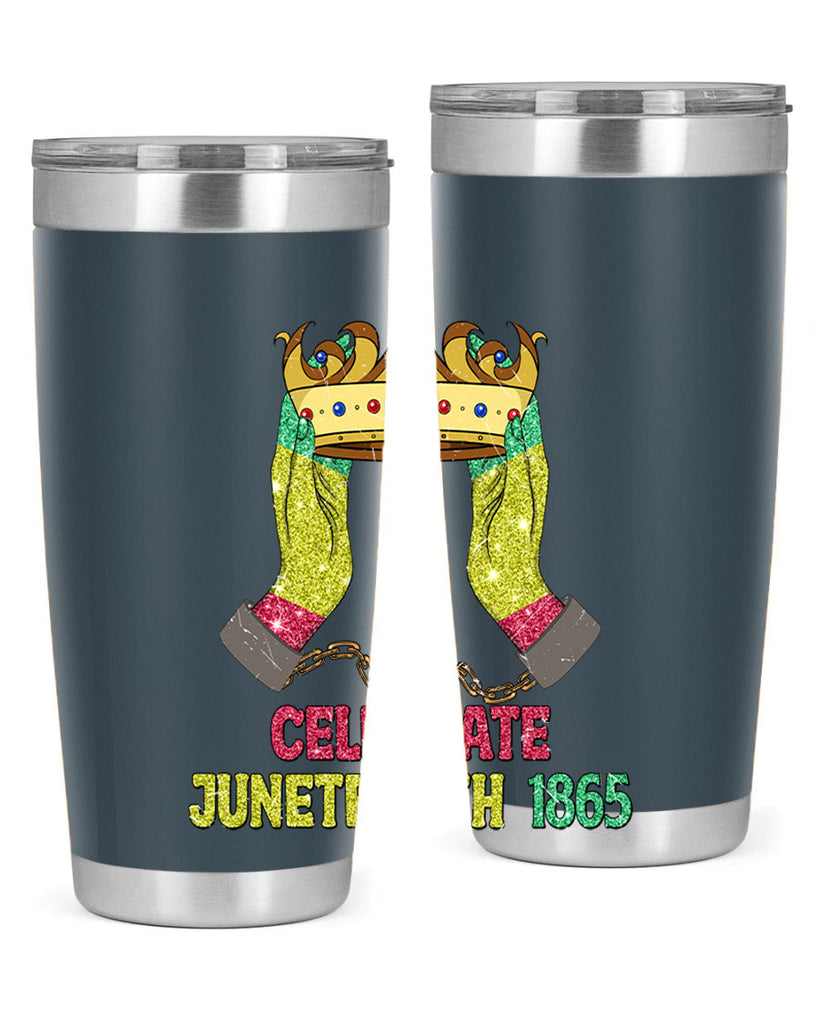 Celebrate Juneteenth 1865 Crown Designs 2#- Juneteenth- tumbler