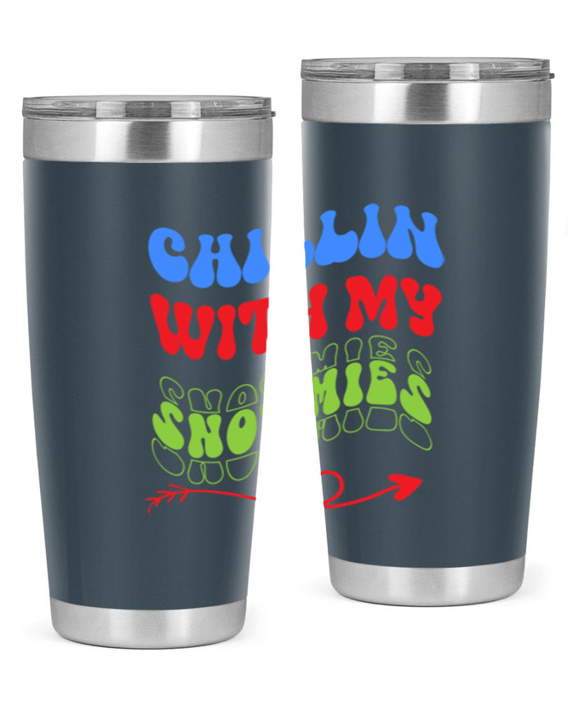 Chillin with my snowmies 42#- winter- Tumbler