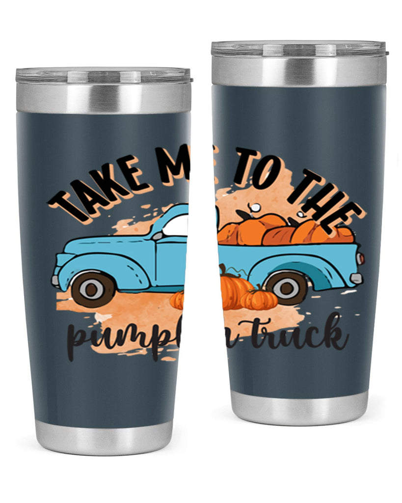 Fall Pumpkin Truck 128#- fall- Tumbler