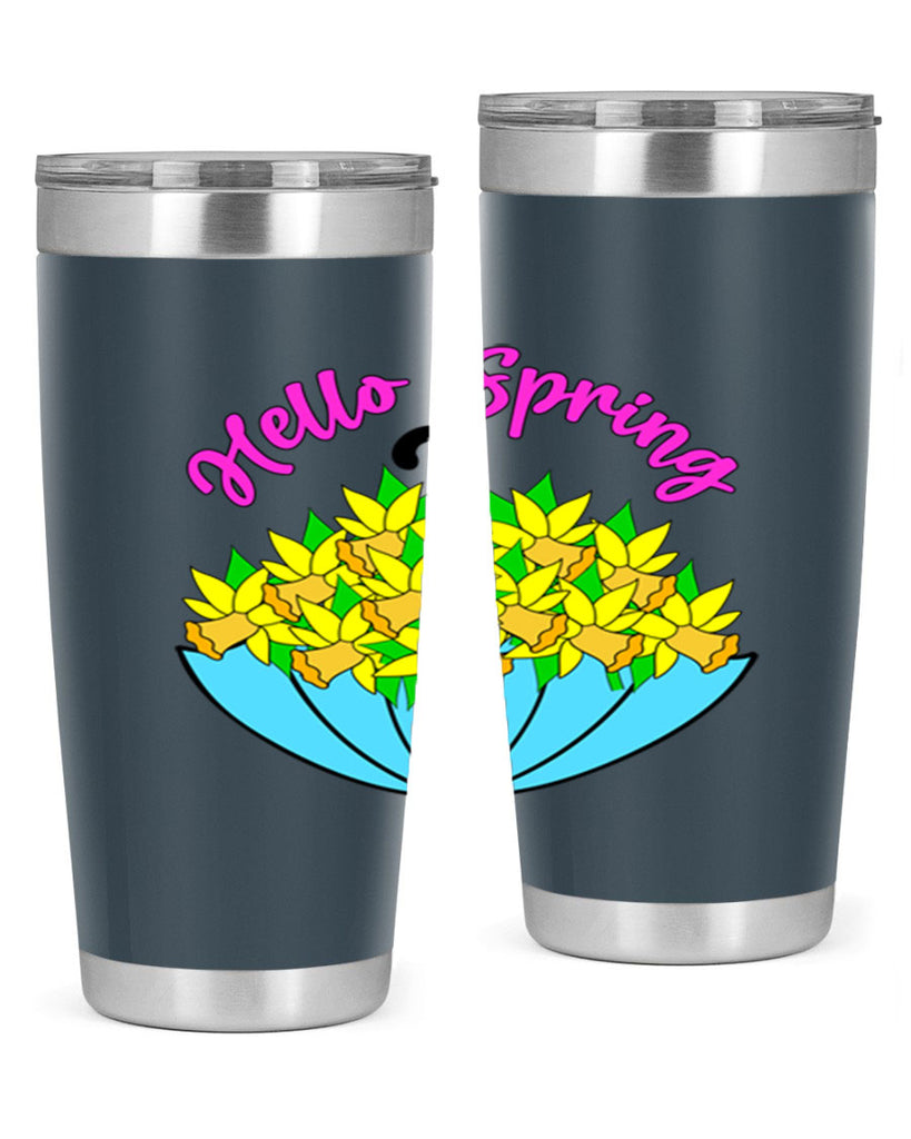 Hello Spring Umbrella Daffodils207#- spring- Tumbler