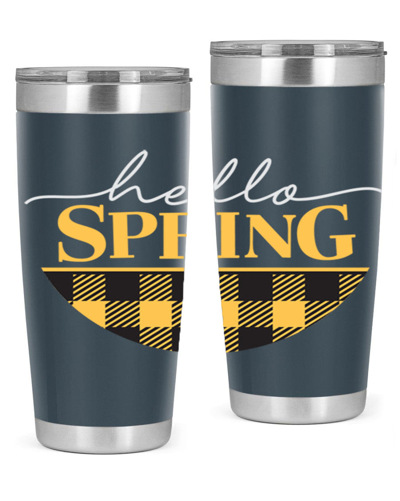 Hello Spring plaid 203#- spring- Tumbler