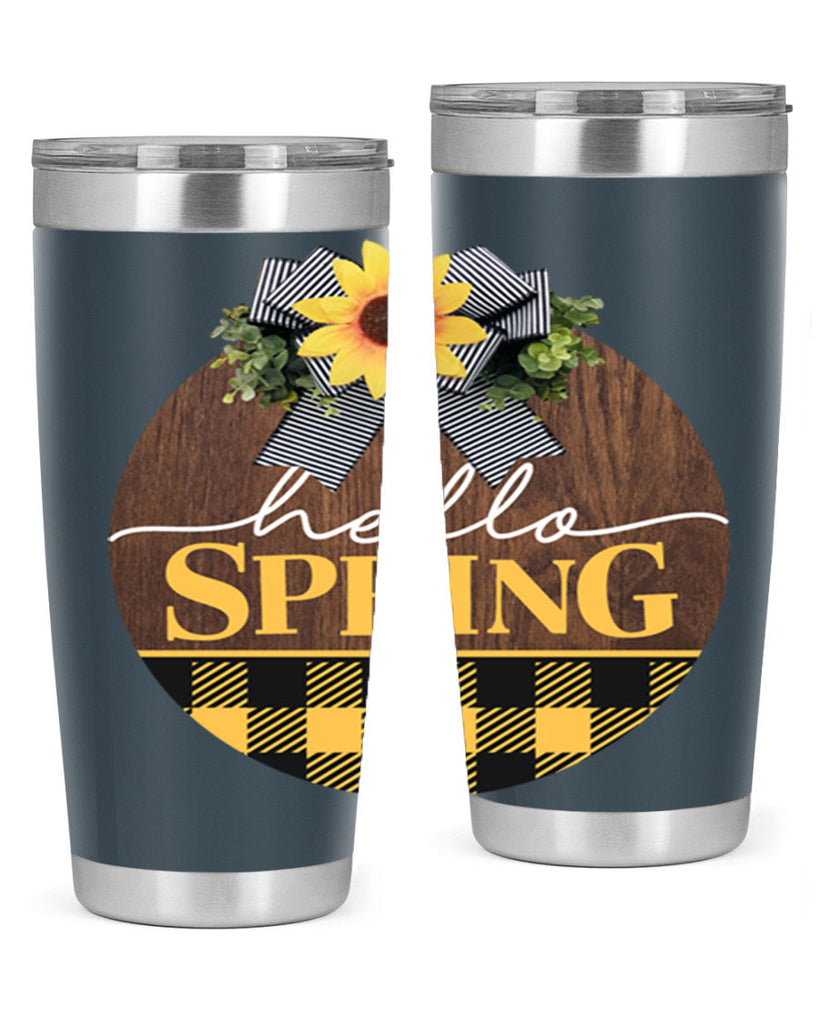 Hello Spring plaid Mockup 204#- spring- Tumbler