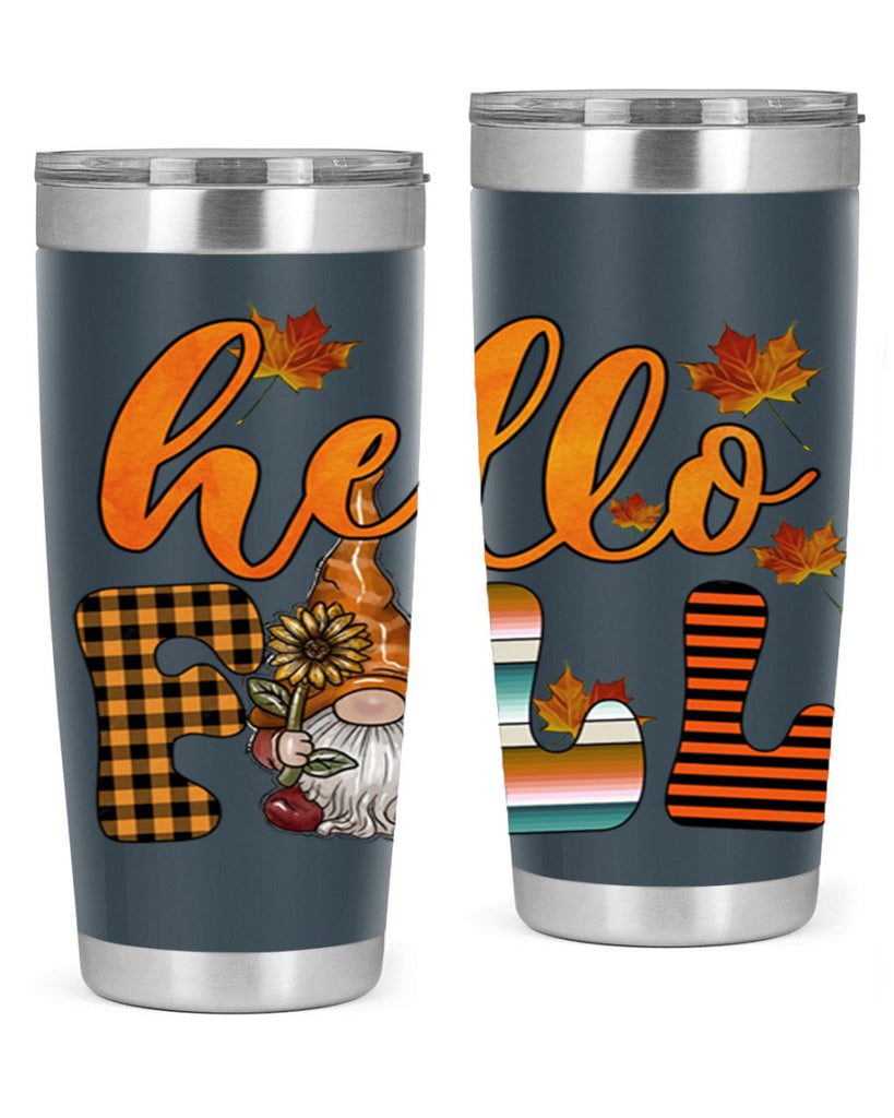 HelloFallVintageGnome 299#- fall- Tumbler