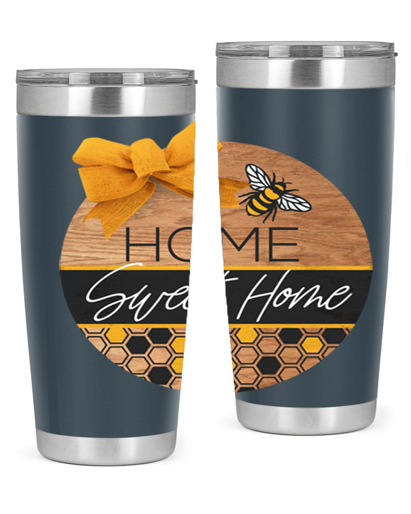Home Sweet Home Bee and hive pattern Mockup242#- spring- Tumbler