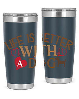 Life is Better With a Dog Style 77#- dog- Tumbler