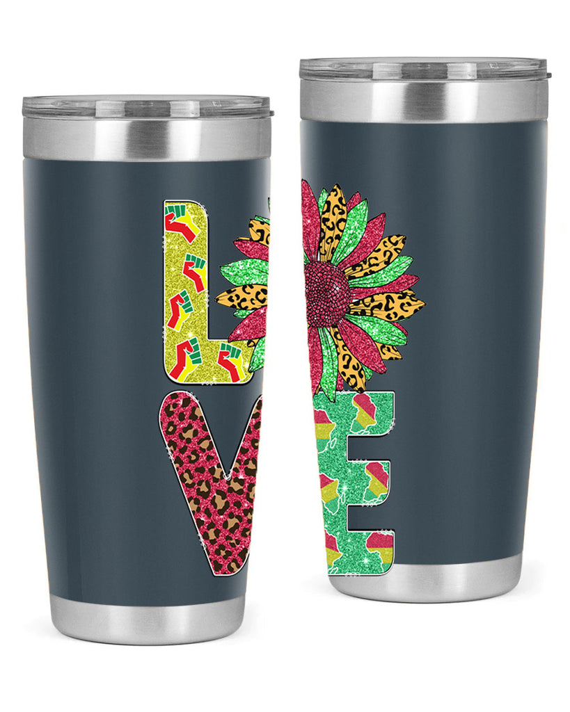 Love Juneteenth Day Fist Sunflower Png 7#- Juneteenth- tumbler