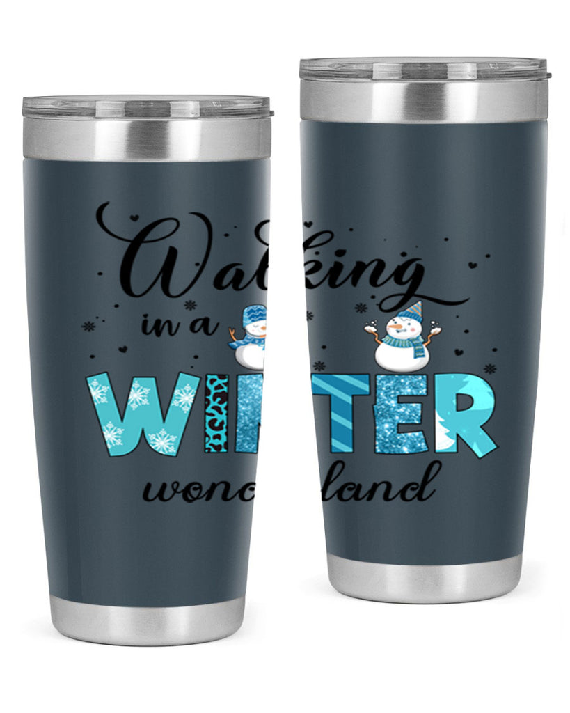 Walking in a winter wonderland 443#- winter- Tumbler