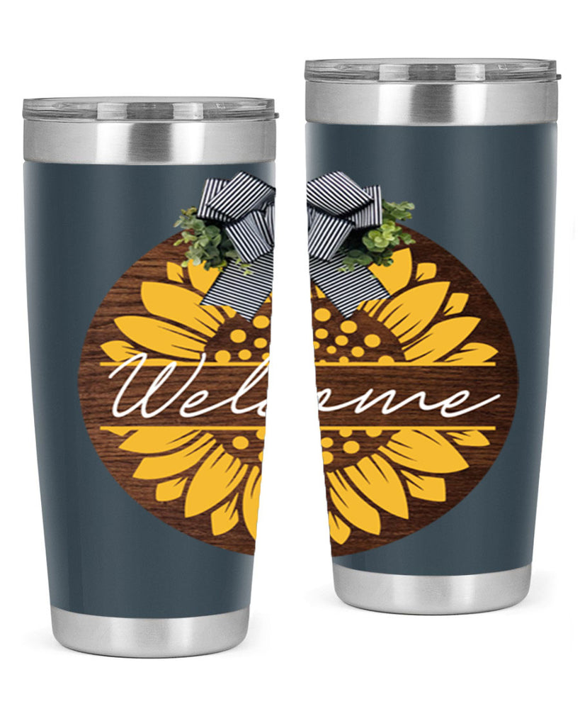 Welcome Sunflower Mockup584#- spring- Tumbler