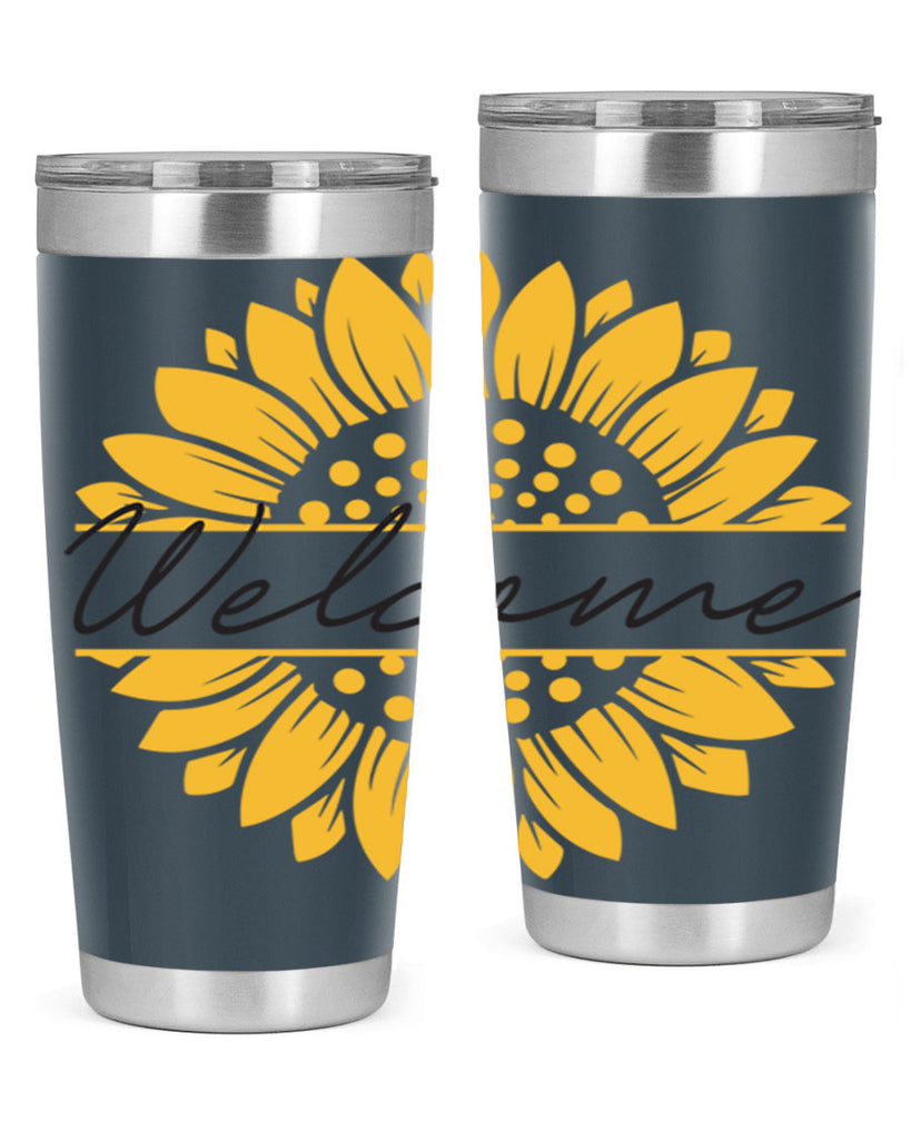 Welcome Sunflower585#- spring- Tumbler