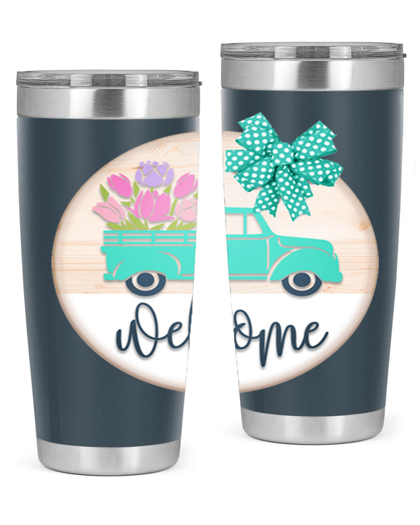 Welcome spring truck Mockup578#- spring- Tumbler