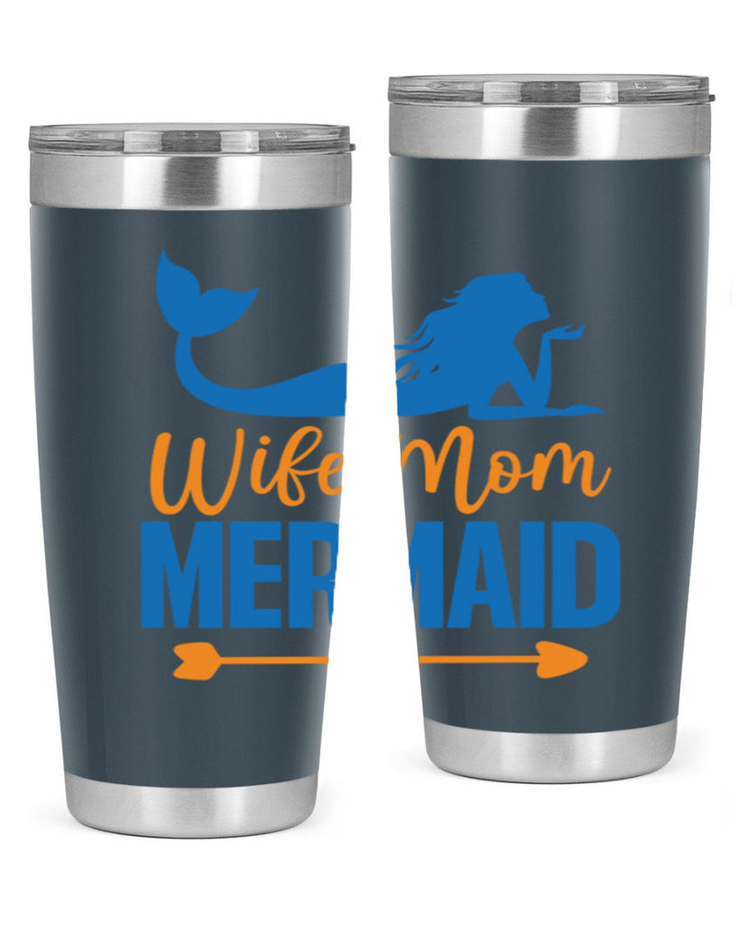 Wife Mom Mermaid 673#- mermaid- Tumbler