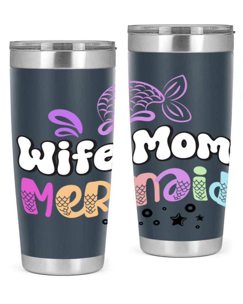 Wife Mom Mermaid 676#- mermaid- Tumbler