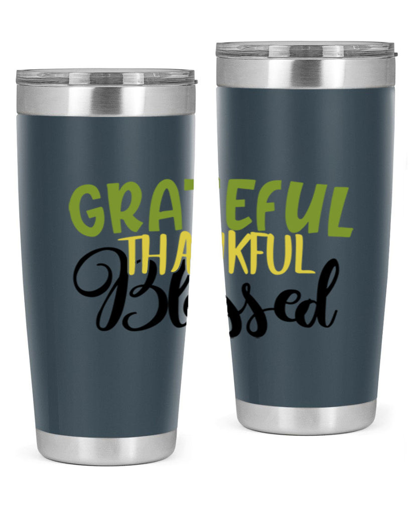 grateful thankful blessed 57#- thanksgiving- Tumbler