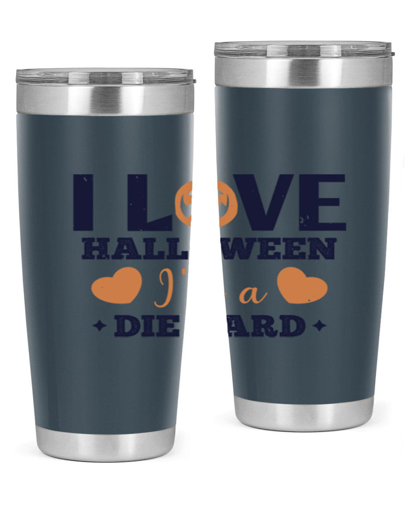 i love halloween im a die hard 150#- halloween- Tumbler