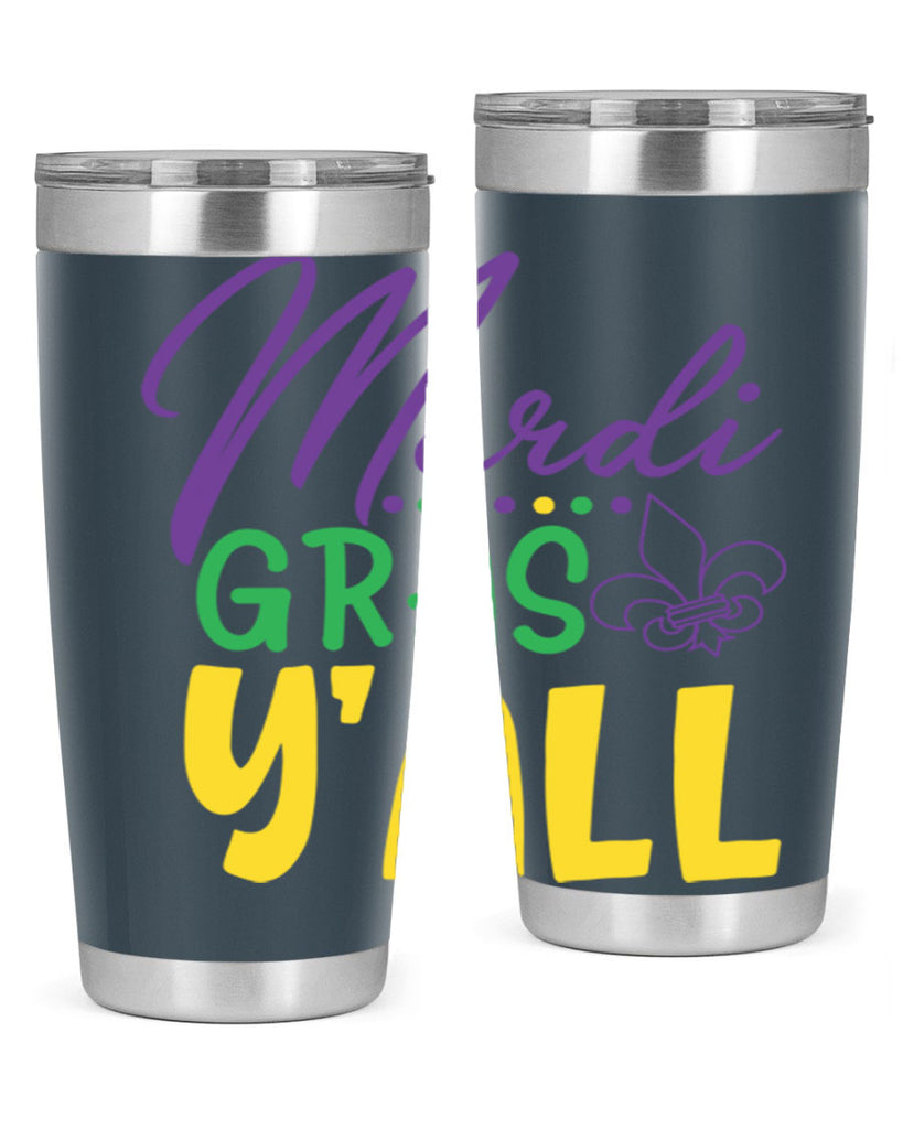 mardi gras yall 77#- mardi gras- Tumbler