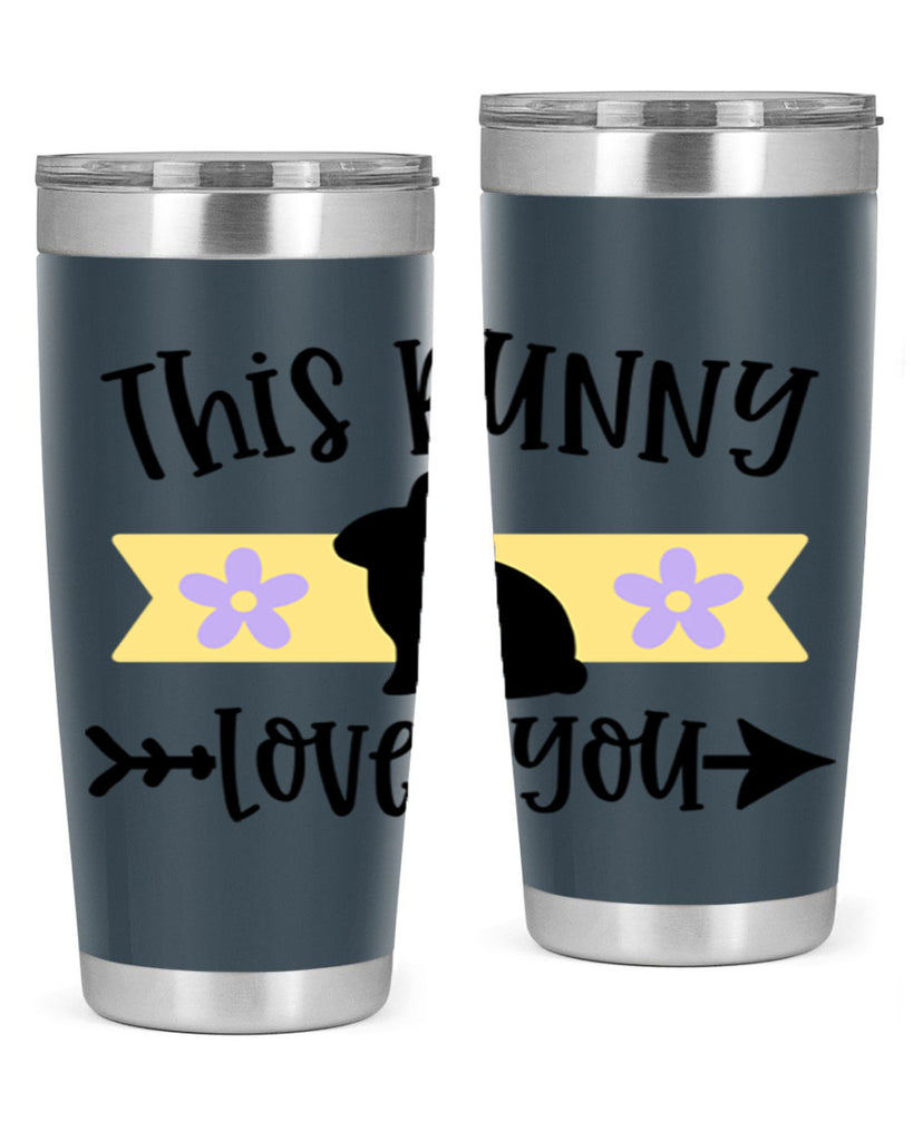 this bunny loves you 10#- easter- Tumbler