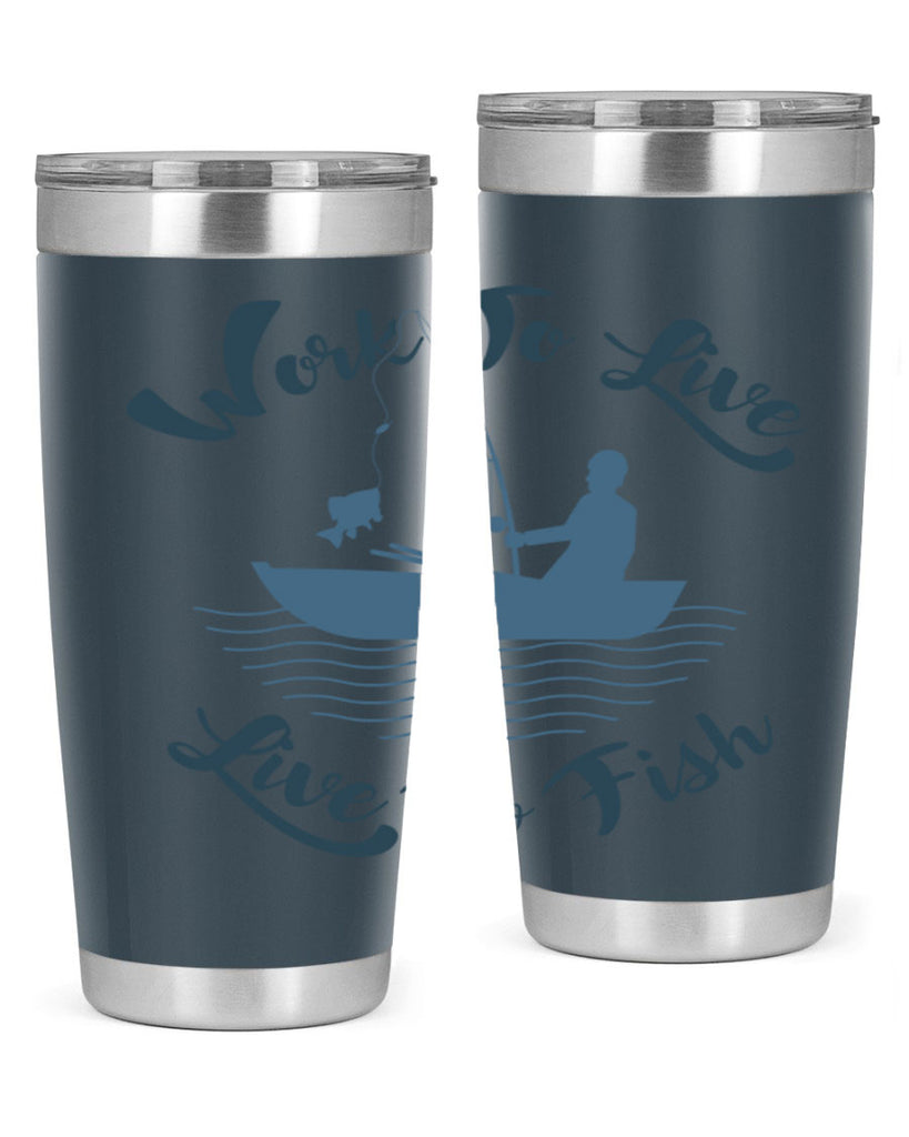work to live 10#- fishing- Tumbler