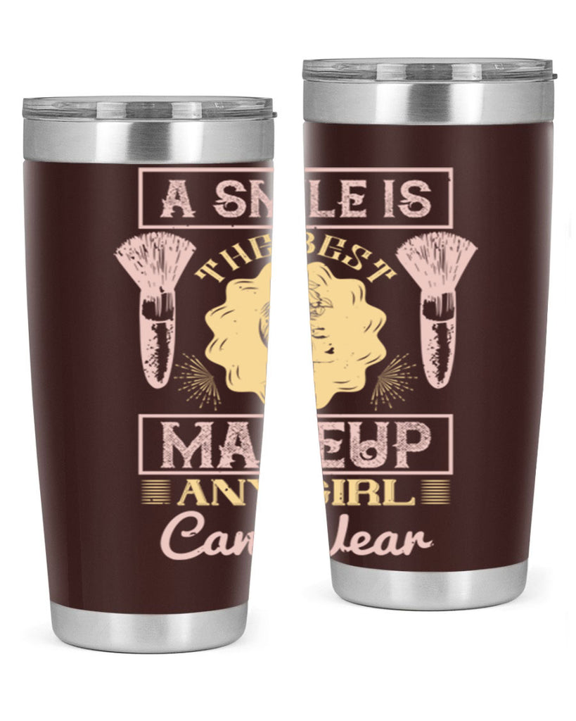 A smile is the best makeup any girl can wear Style 205#- make up- Tumbler