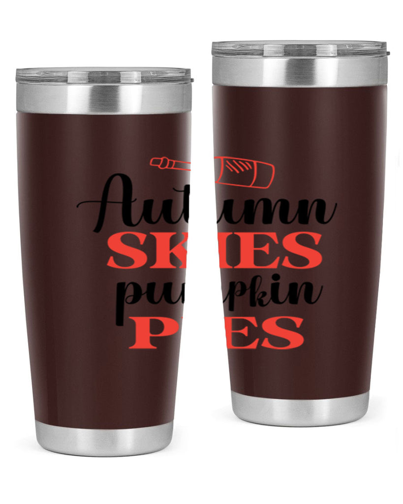 Autumn skies pumpkin pies 31#- fall- Tumbler