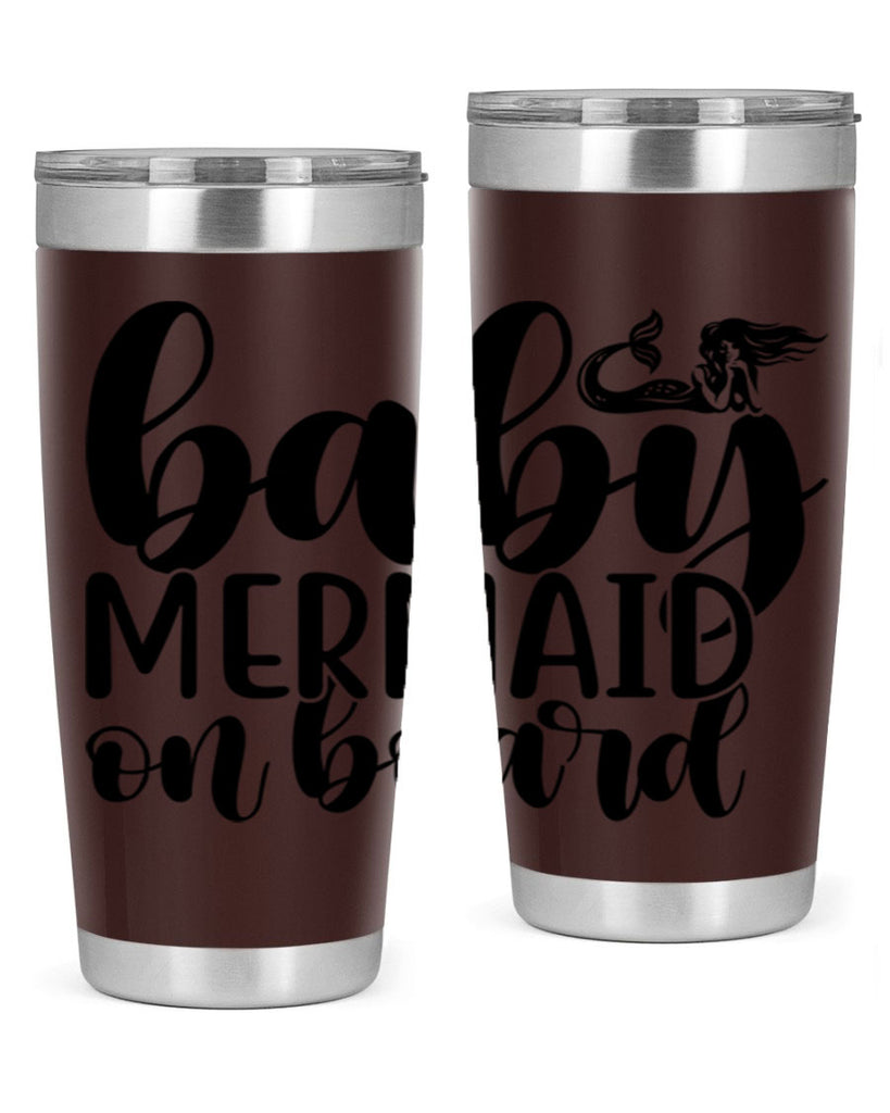 Baby mermaid on board 41#- mermaid- Tumbler