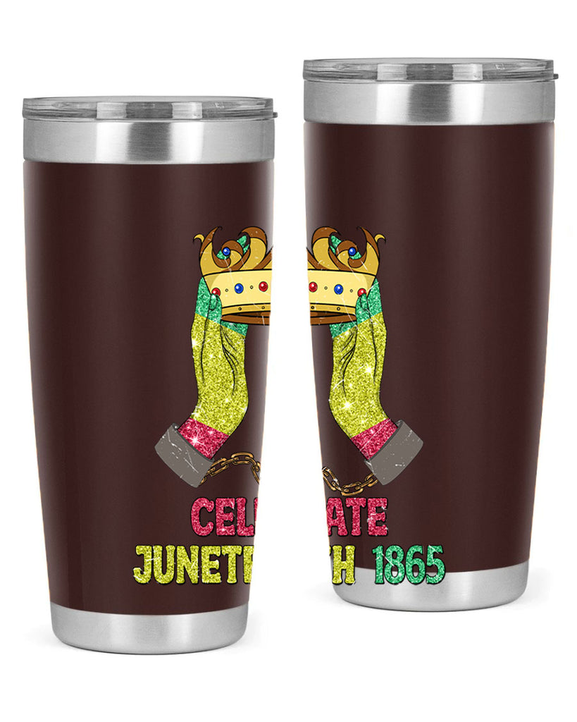 Celebrate Juneteenth 1865 Crown Designs 2#- Juneteenth- tumbler