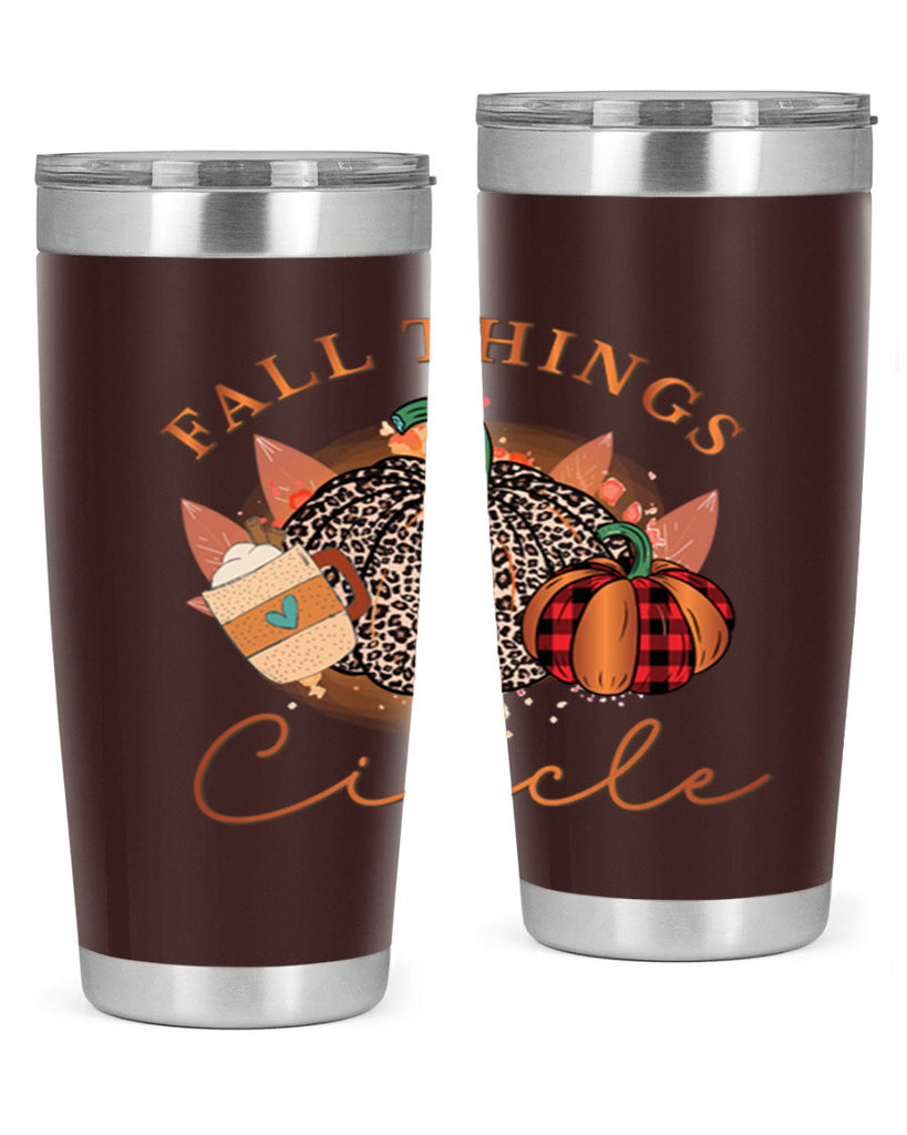 Fall Things Circle 133#- fall- Tumbler