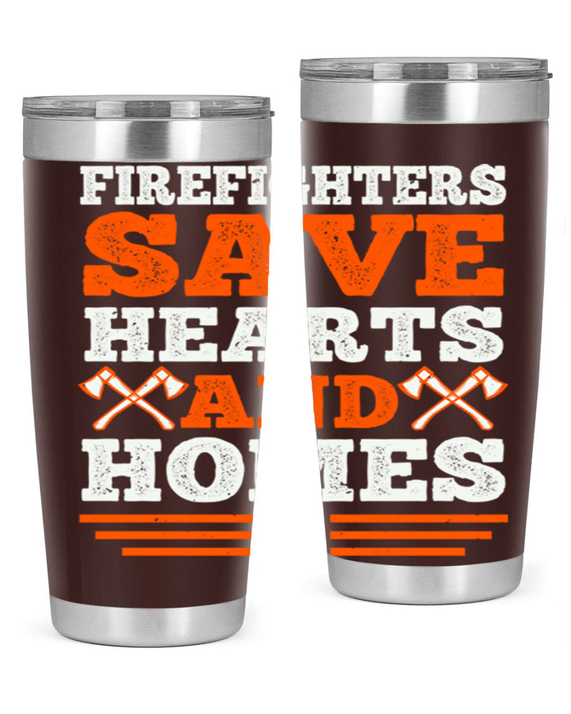 Firefighters save hearts and homes Style 71#- fire fighter- tumbler