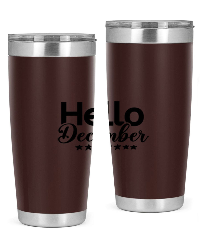 Hello December 156#- winter- Tumbler