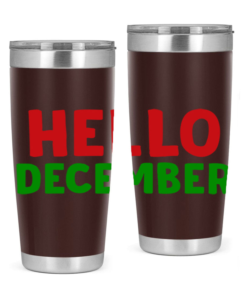 Hello December 158#- winter- Tumbler