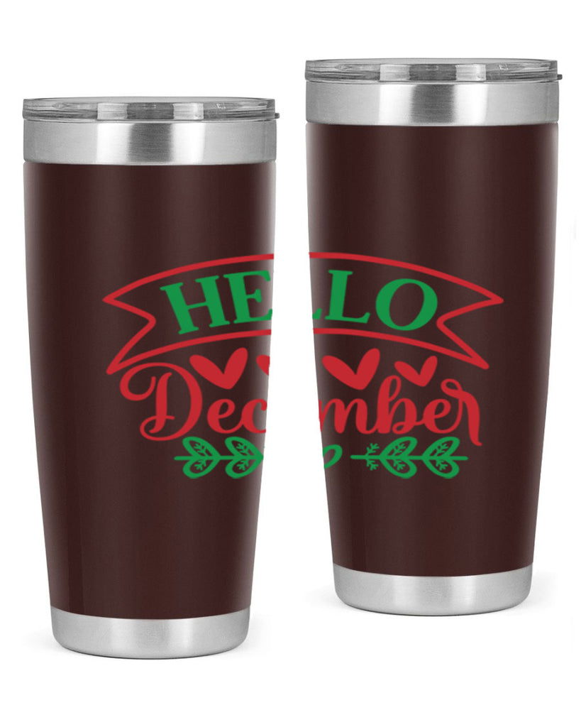Hello December 159#- winter- Tumbler