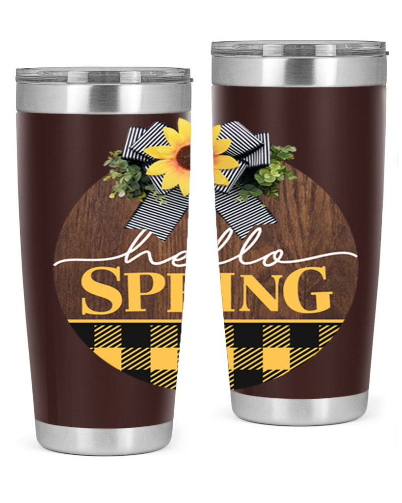 Hello Spring plaid Mockup 204#- spring- Tumbler