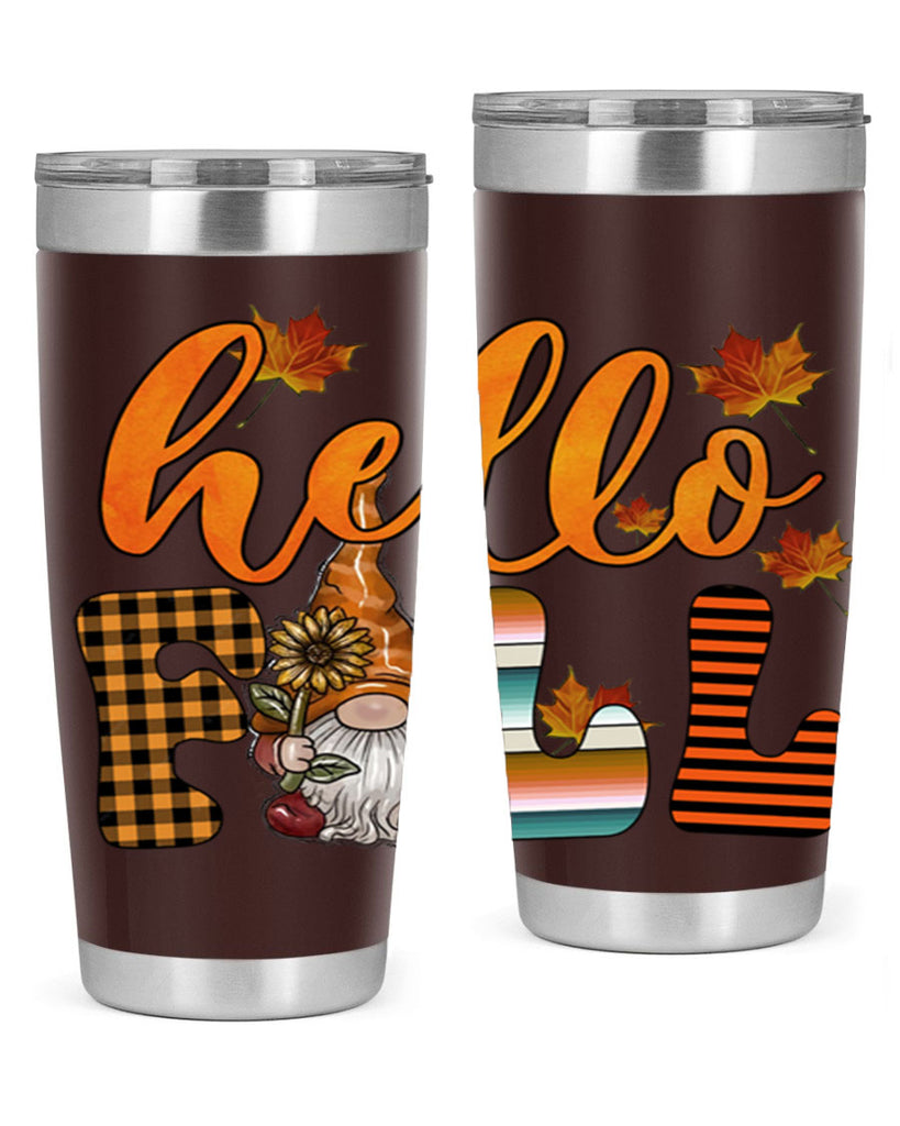 HelloFallVintageGnome 299#- fall- Tumbler