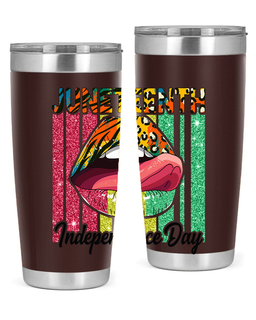 Juneteenth Independence Day Sexy Lip Png 11#- Juneteenth- tumbler