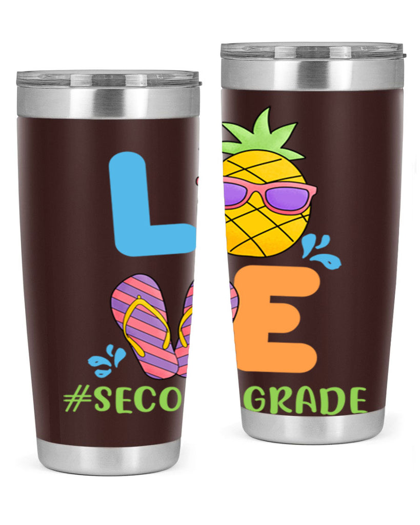 LOVE 2nd Grade Summer Pineapple 17#- second grade- Tumbler