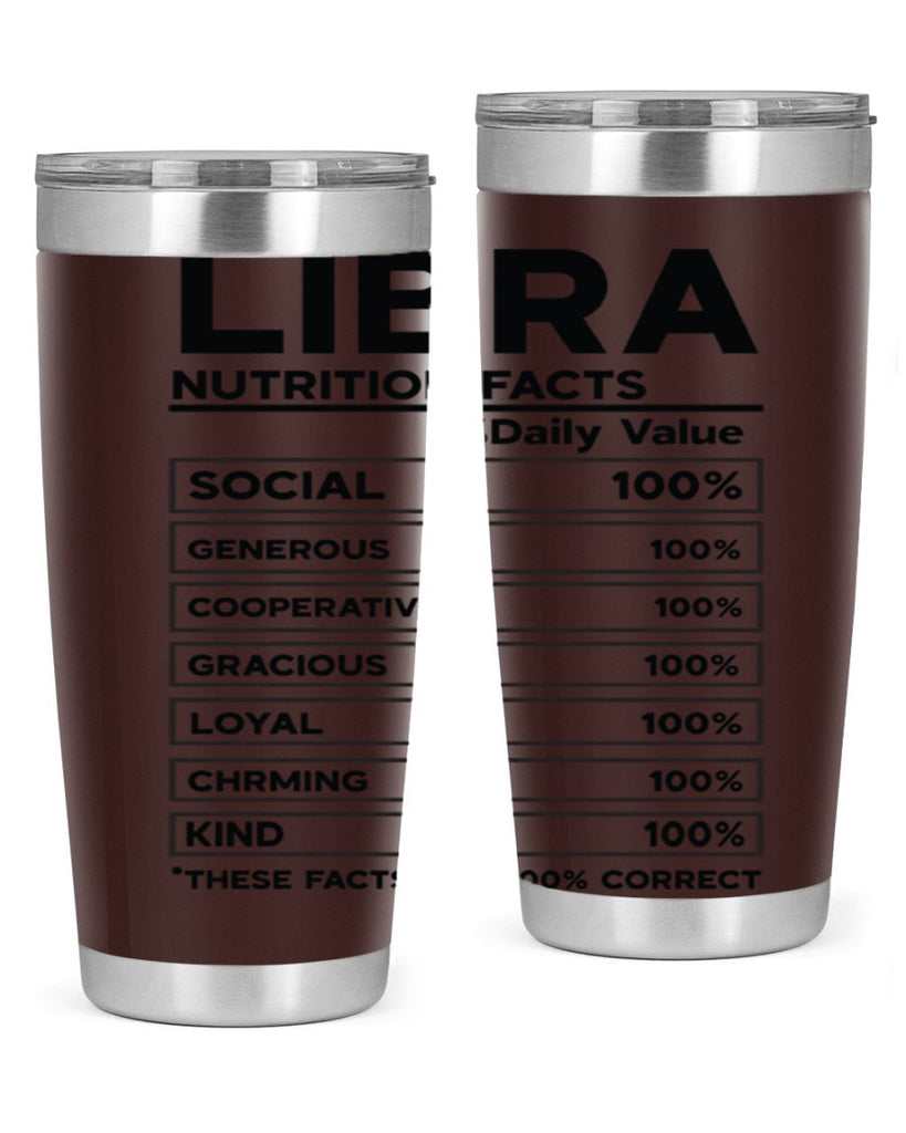 Libra Nutrition Facts 318#- zodiac- Tumbler