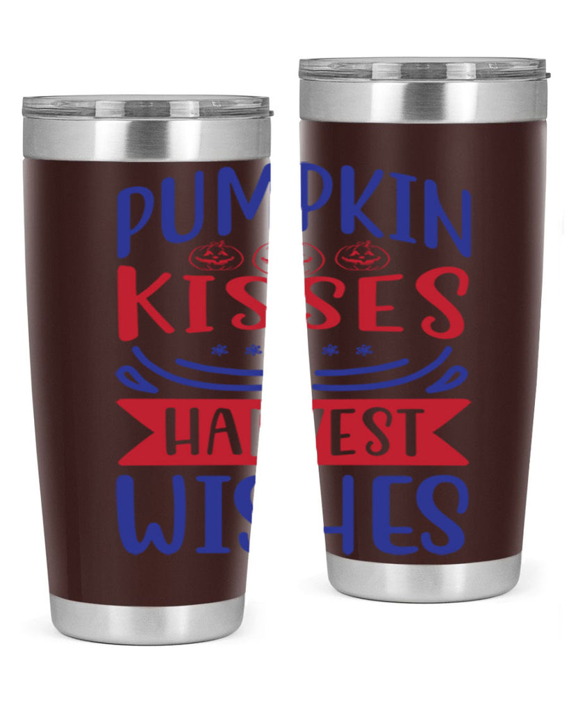 Pumpkin Kisses Harvest Wishes 522#- fall- Tumbler
