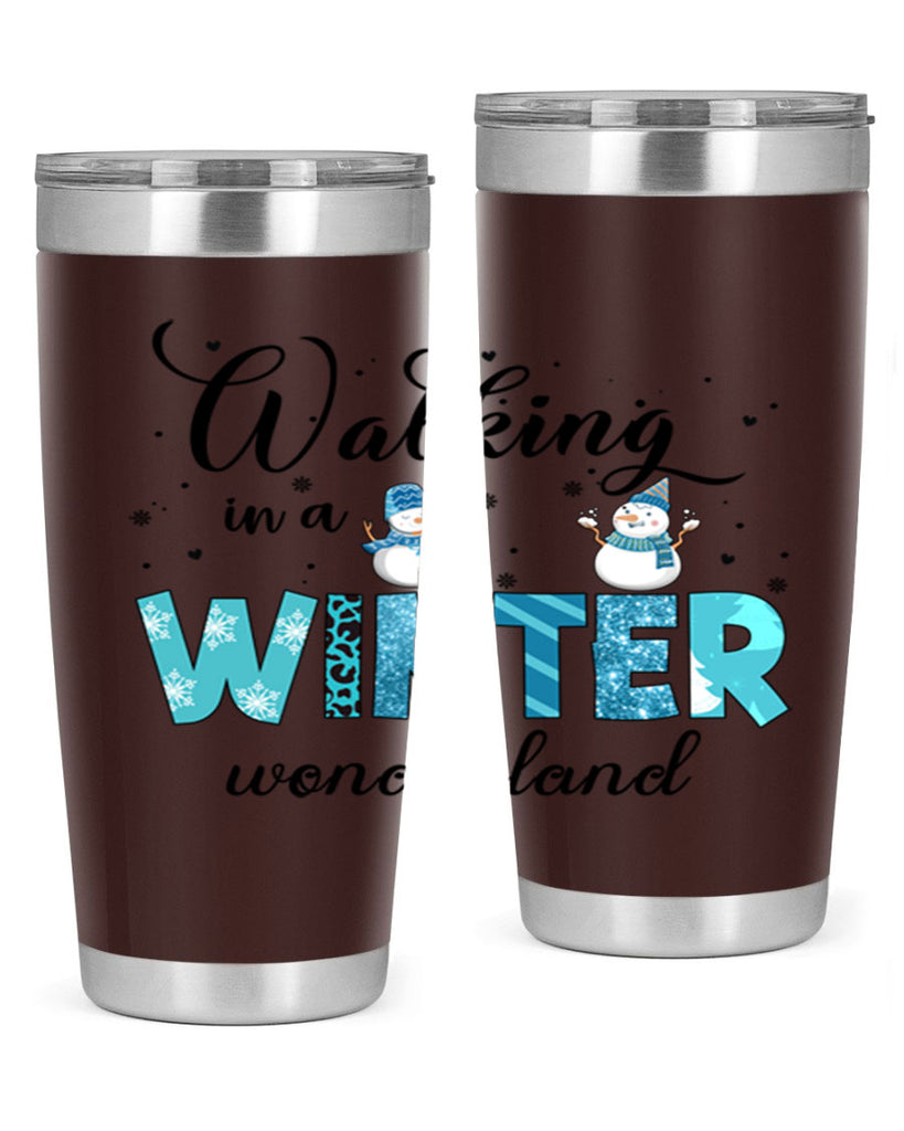 Walking in a winter wonderland 443#- winter- Tumbler